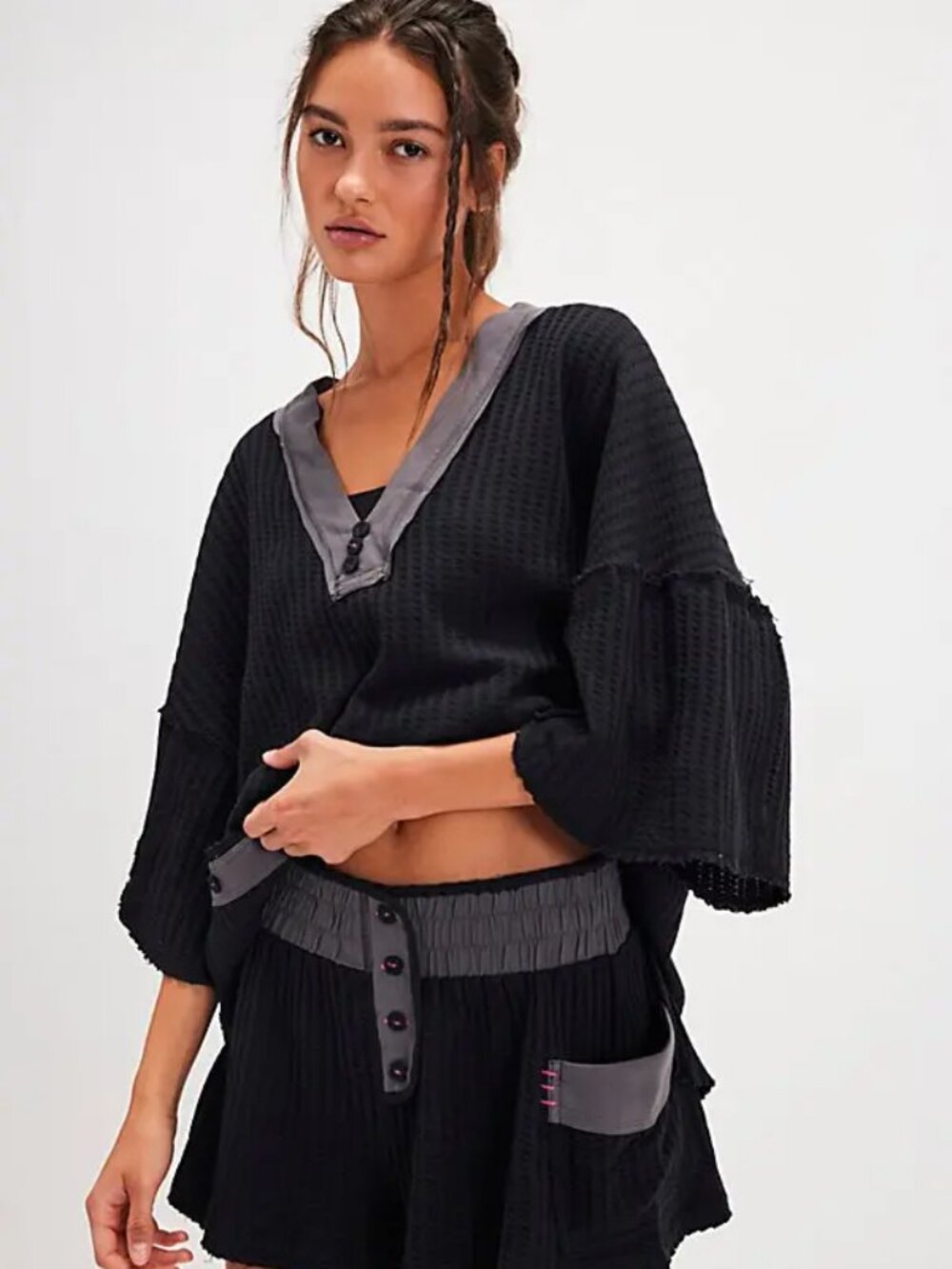 Free People Happy Mix Thermal Boxers NWT Size M